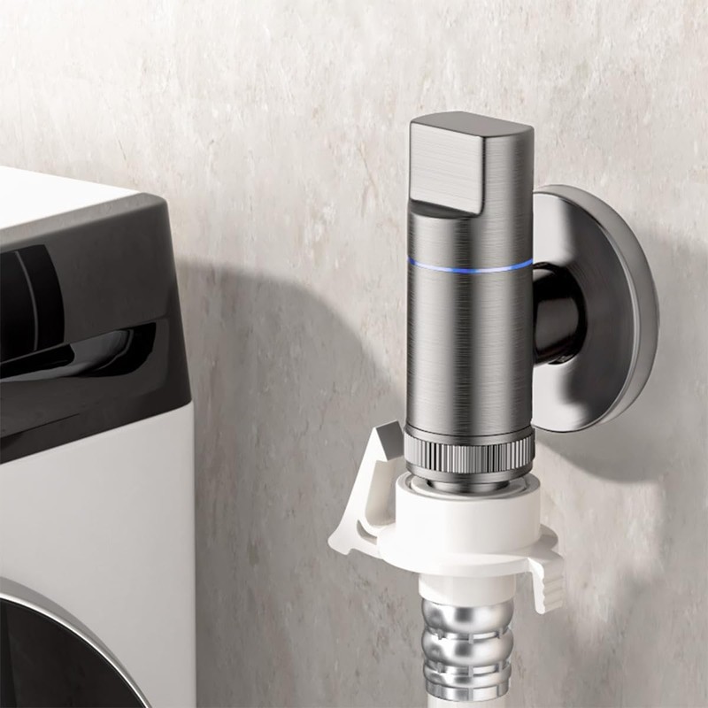 Namvo Washing Machine Tap Brass Angle Valve Snap-on Spout Connector