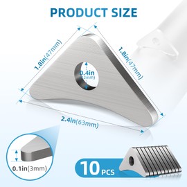 Dabolang 10 Pcs Steel Gusset with 1 Holes, Weld on Sway Control Tabs, Steel Reinforcement Tubing Gussets, 1 7/8" Tall Triangle Shock Mounts Basic Gussets- 1/8" Thick