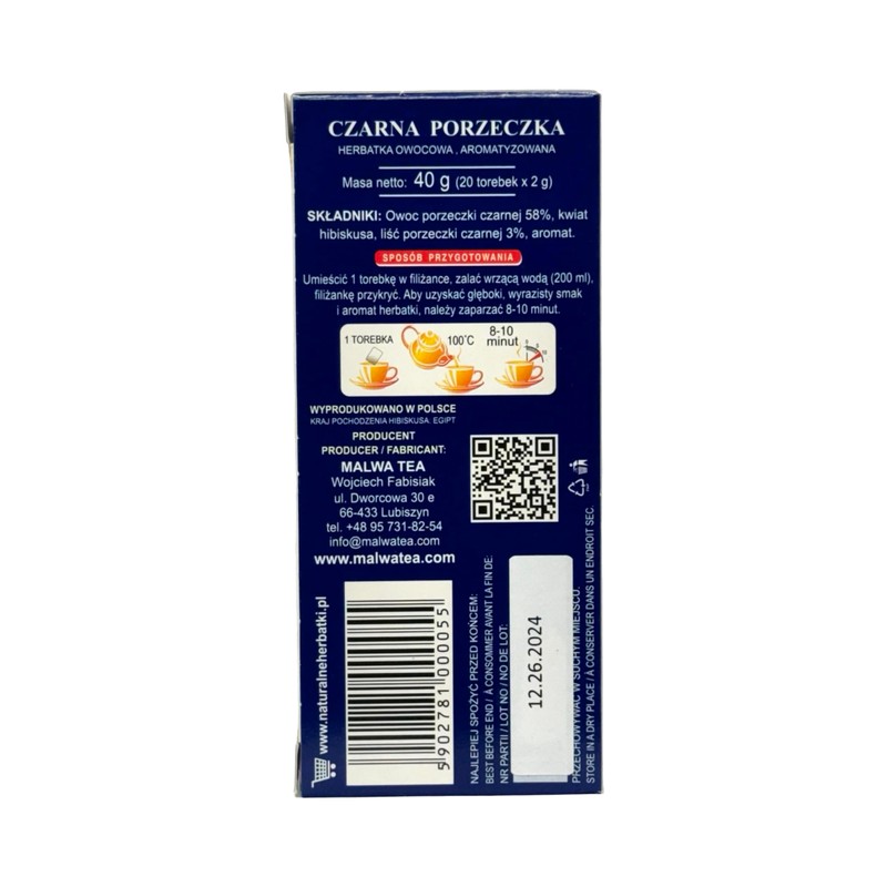 Malwa Blackcurrant Fruit Tea 40g (Pack of 3)