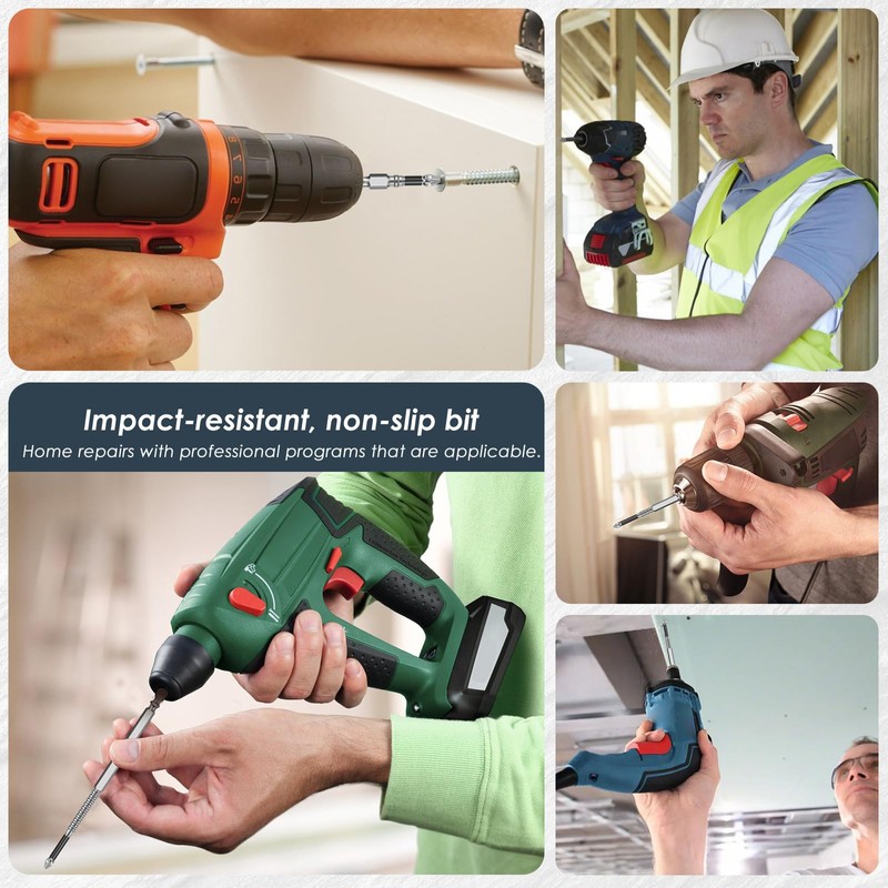 18 Pcs Magnetic Screwdriver Drill Bit Set, Anti Slip Bits