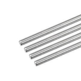 TOP-VIGOR 4Pcs M10 x 200mm Fully Threaded Rod, 304 Stainless Steel Right Hand Threads Rods, Fully Studding Rod Bar for Anchor Bolts, Clamps, Hangers and U-Bolts