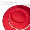 Lisianthus Women Wide Brim Fedora Hat with Belt Buckle Pork
