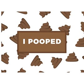 I POOPED - Bathroom Guestbook: Clever & Funny House Warming Gift Idea - Great White Elephant or Christmas Party Gag Gift [CUSTOM INTERIOR] Be The Worlds Best Hostess