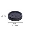 WENKO Polaris Jet Anthracite Ceramic Soap Dish Ideal for Hand