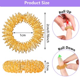 8 Stück Massageringe für Finger Massage Ring, Akupressur Ring Sensorische Skills Ringe Set, Fingermassagering für Stress Reduzierstück und Förderung der Durchblutung Akkupressurringe