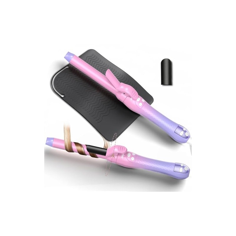 ANGILALA Rotating Curling Iron, Beach Waves Hair Curler Automatic Rotating,