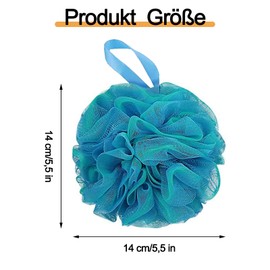 Badeschwamm, 4 Stück Duschschwamm,Netz Duschblume, für Körperpeeling, Körperbürste, Bequem, Weich, Sanfte Reinigung