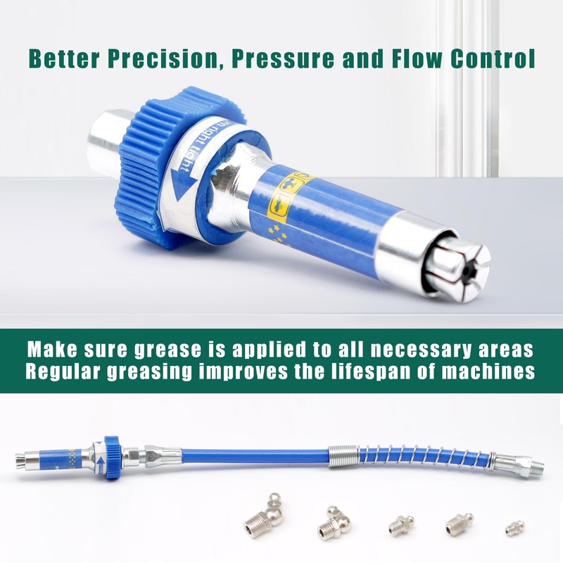 Lock-on High Pressure Grease Coupler, 10th Generation Heavy-Duty Grease Gun