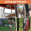 8" x 4" Universal Magnetic Tractor Mirror Stainless Steel Convex