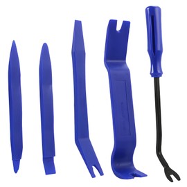Jotia 5Pcs Car Trim Removal Tool Kit, Plastic Panel Fastener Removal Tool Auto Clip Pliers Push Pin Puller Pry Tool Kit Fastener Remover for Car Panel/Dash/Door (Blue)