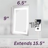 JERDON Rectangular Wall Mount Makeup Mirror - Lighted Makeup Mirror