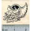 RubberHedgehog Thanksgiving Cornucopia Rubber Stamp, Donuts, Pizza, Chips, Burger, J31304