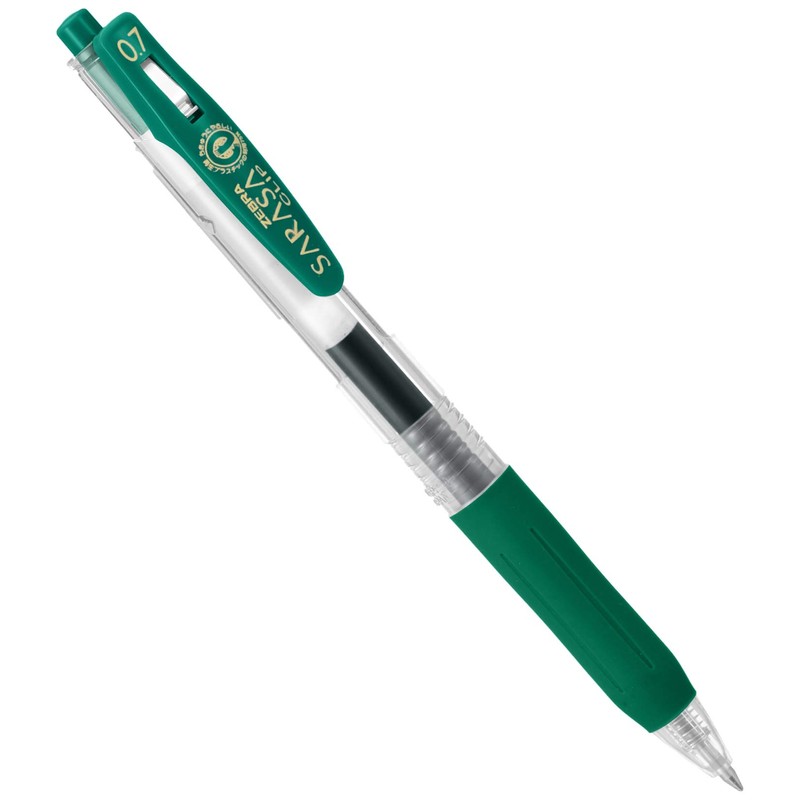 Zebra Sarasa Clip Pen 0.7 mm, Green (JJB15-G)