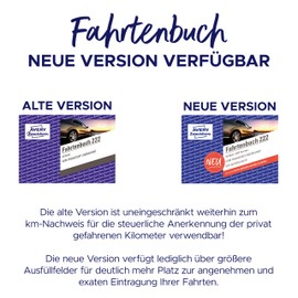 Avery Zweckform 222-5 Logbook (for Cars, Recognised by the Tax Office, A6 Landscape, 80 Pages, 390 Journeys, for Germany and Austria to Define Private/Business Trips), Pack of 5