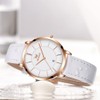 OLEVS Women Watches Ultra Thin 6.5mm Minimalist Dress Fashion Leather