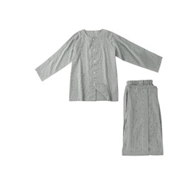 Yodilala Men's hospital gown, bedridden patient gown, fracture easy-to-wear One-piece nursing suit(Gray,XL)