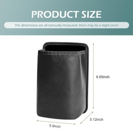 SLIMI 1 PC Car Seatback Organizer, Oxford Hanging Seatback Organizer, Multifunctional Waterproof Mini Headrest Trash Bag with Strap, Universal for Most Cars, Trucks, SUVs (Black)