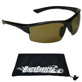 proSPORT Polarized Bifocal Sunglasses Readers Fishing Golf Tennis Cycling Motorcycle Running Driving Brown Lens Men Women +1.00 +1.25 +1.50 +1.75 +2.00 +2.25 +2.50 BG