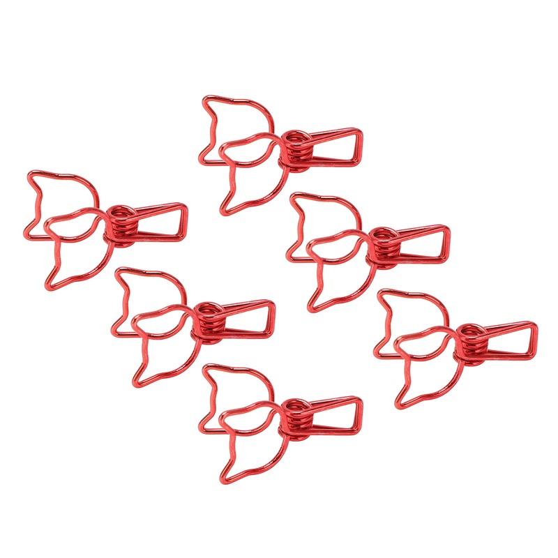 100Pcs Kitten Binder Clips Cute Animal Style Strong Clamping Hollow