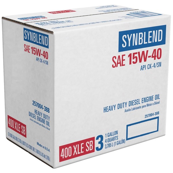 400 XLE Synthetic Blend SAE15W-40 Heavy-Duty Motor Oil, 1 Gallon,