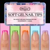 Misssix Uñas Postizas Francesas Xbasictips, 150 Unidades, Uñas Cortas Cuadradas