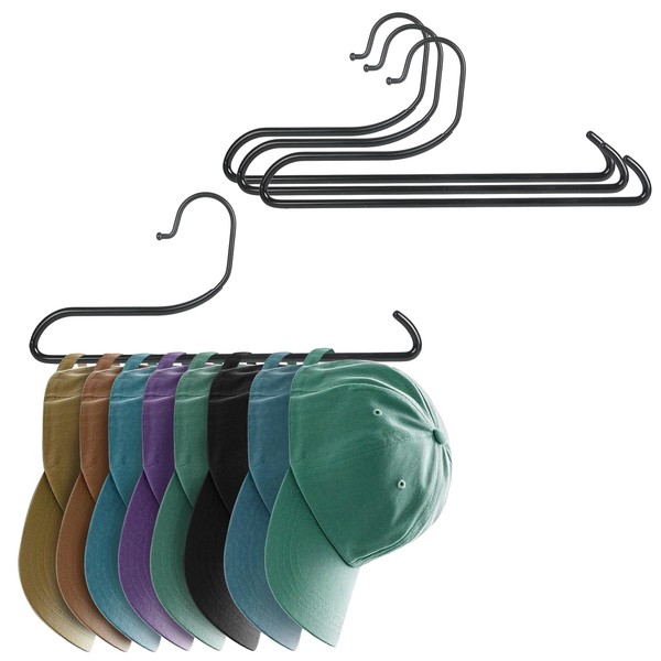 AnDock Hat Organizer for Baseball Caps, 4 Pack Metal Hat