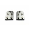 A pair of 4-point flat lug battery terminal blocks, using