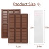 DOCMON Chocolate Molds, 2Pcs Deep Dubai Chocolate Bar Mold with