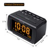 DreamSky Alarm Clock Radios for Bedrooms with Battery Backup, Large