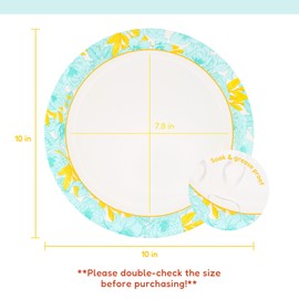 yesbox 150-Pack Floral Paper Plates – 10-Inch Disposable Dinner Plates, Elegant Design for Weddings, Parties, and Everyday Dining