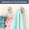 Fliverly Suction Cup Hooks for Shower, Bathroom, Kitchen, Glass Door,