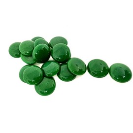 Ingenious piedra de vidrio de jarrón de boda, cumpleaños, fiesta decoración Filer Un Lado plano centros de mesa (tamaño = 3 cm), Verde oscuro, 80