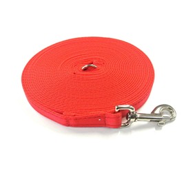 5ft Dog Training Lead 1.5 Metre Leash Horse Lunge Line Tracking Recall Obedience In Cushion Webbing (Red, 20mm)