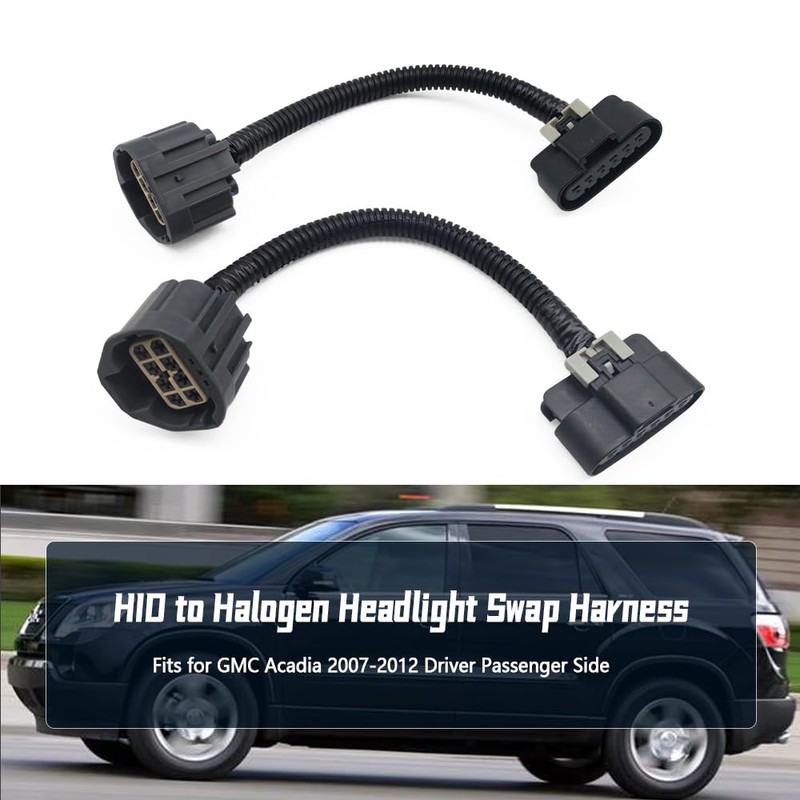 QIEFOAD HID to Halogen Headlight Conversion Wiring Adapter 2PCs Fit