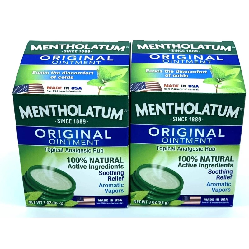 Mentholatum Ointment, 100% Natural Active Ingredients Soothing Relief 3oz -
