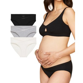 Subset Organic Cotton Maternity Below-Belly Briefs 3-Pack – Soft, Breathable Pregnancy & Postpartum Underwear for Comfort & Support