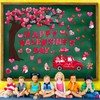 124 Pcs Valentine's Day Classroom Bulletin Board Decorations Valentines Lovely