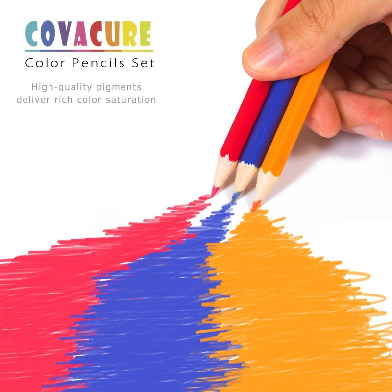 covacure Colored Pencils, Premier Color Pencil Set With 36 Colouring