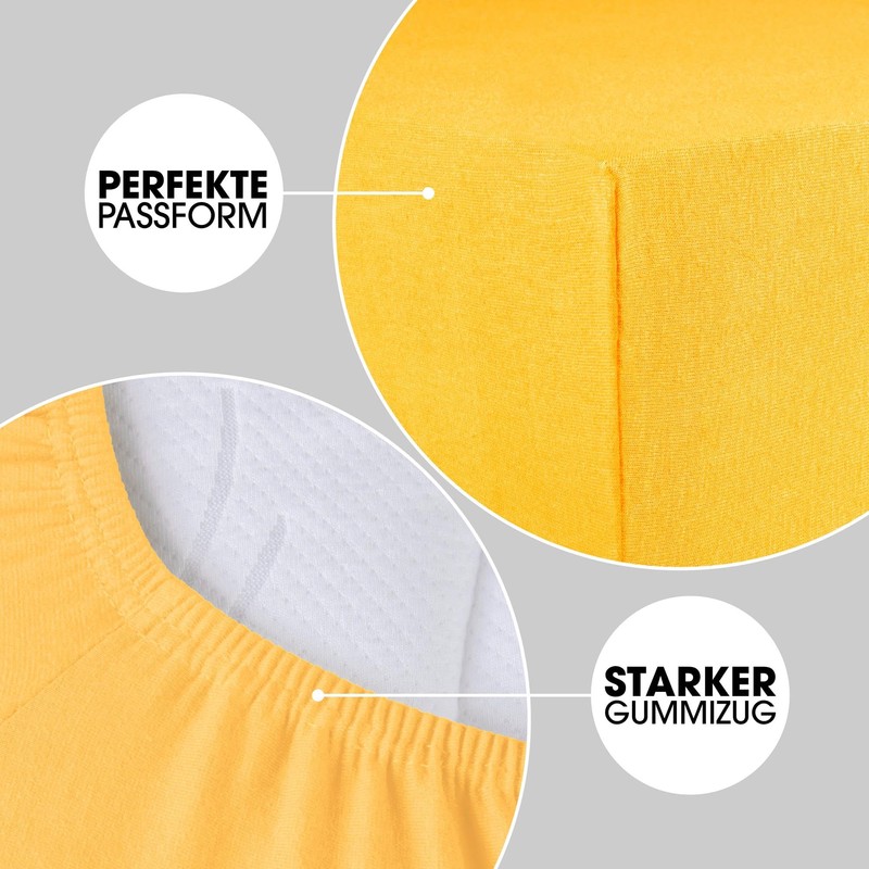 CelinaTex Lucina Jersey Fitted Sheet for Kids, Double Pack, 60