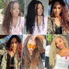 Curly Faux Goddess Locs Crochet Hair 18Inch Pre Looped Synthetic