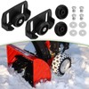 Set of 2 Universal Roller Wheel Skid Snow Thrower Shoes,