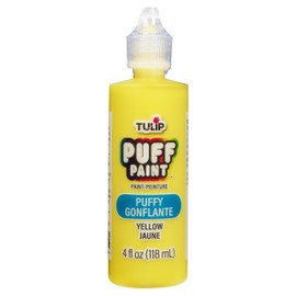 Tulip Puff Fabric Paint , Permanent Craft Paint for Clothes, DIY Projects, Notoxic, 4 fl oz, Puffy Yellow
