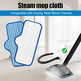 Yuunaie Steam Mop Pads for Dupray Neat Steam Cleaner, 6 Pack Neat Washable and Reusable Microfiber Pads for Dupray Steam Cleaner, Accessories for Dupray Neat Steam Cleaner