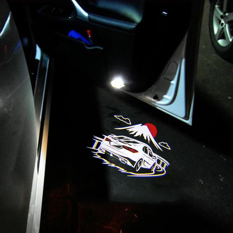 akarin 2 PCS LED Car Door Logo Lights Compatible for