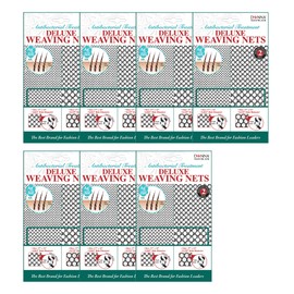 DONNA Deluxe Weaving Nets Combo 2pcs 17" x 12" | Mesh Hole Wig Cap for Women | Black Weaving Net for Comfortable and Secure Wig Installation (7 PC)