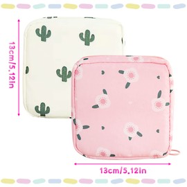 Sanitary Towel Holder，Period Bag Sanitary Napkin Storage Bag Sanitary Pouch with Zipper Portable Pantyliners Bag for Women Teen Girls Ladies(2Pcs)…