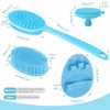 Juego Guantes Baño Suaves Exfoliantes Silicona Espalda Cuerpo Cabezal Cepillo