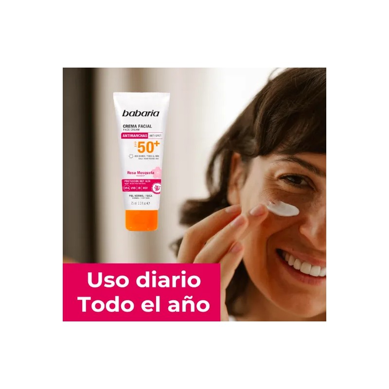 Babaria Crema Facial Antimanchas Spf Protección Muy Alta Normal Seca