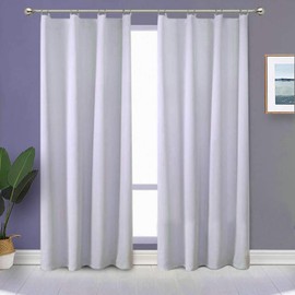 RosieLily Blackout Curtain Liner 2 Panels Blackout Liners for Curtains Blackout Curtain Liners Thermal Curtain Liners Blackout Fabric Included 18 Ring Hooks Size 50 Inch by 59 Inch ( (50Wx59L)