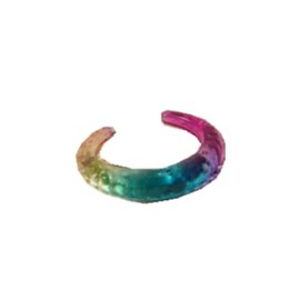 XAM Geometric Iridescent Acrylic Open Bangles, Modern Irregular Cuff Bracelets rainbow color for women for Contemporary Stacking dot